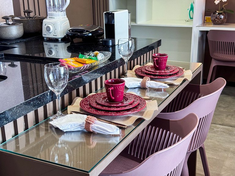 New Time Pajuçara | Beira Mar + Piscina infinita